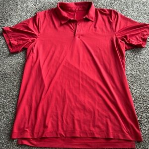 Men’s Lululemon Red Collared Short Sleeve Polo Shirt